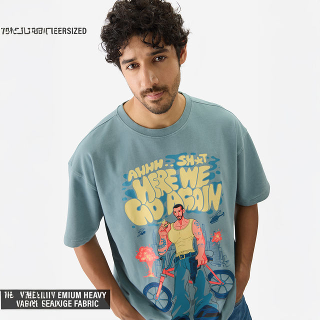 The Souled Store Men's Tss Originals- Here We Go Again Oversized T