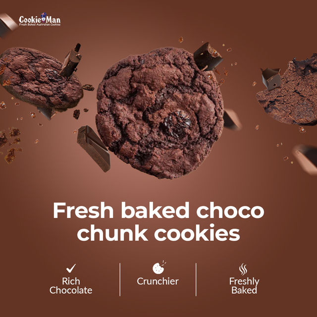 CookieMan Choco Chunk Flavoured Biscuits| Artificial Flavour-free