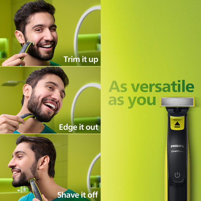 Philips OneBlade Turbo2X Trimmer |Patented Dual Protect Tech|3 Combo Attachments|Trimmer|QP2724/10