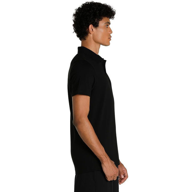 Puma Men's Polo T-Shirt Slim Fit Graphic - Black | M