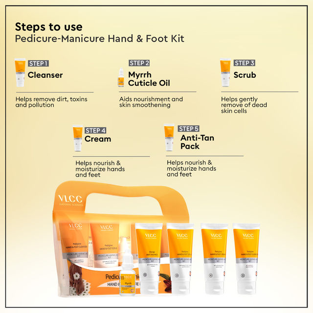 Vlcc Diamond Single Facial Kit(60gms) & Vlcc Pedicure-Manicure Hand & Foot Care Kit(1pc) Combo