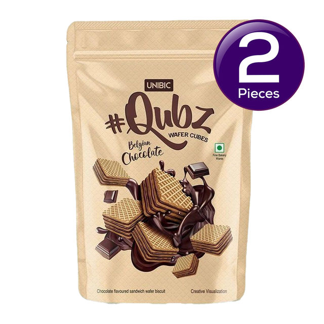 Unibic Wafer Belgium Chocolate Qubz 120 g Combo