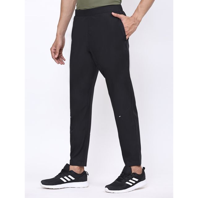 Dida Men's Track Pant Regular Comfortable Stretchable Dry-Fit | Black - XXL