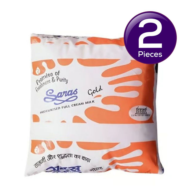 Saras Gold Full Cream Fresh Milk 500 ml X 2 Combo