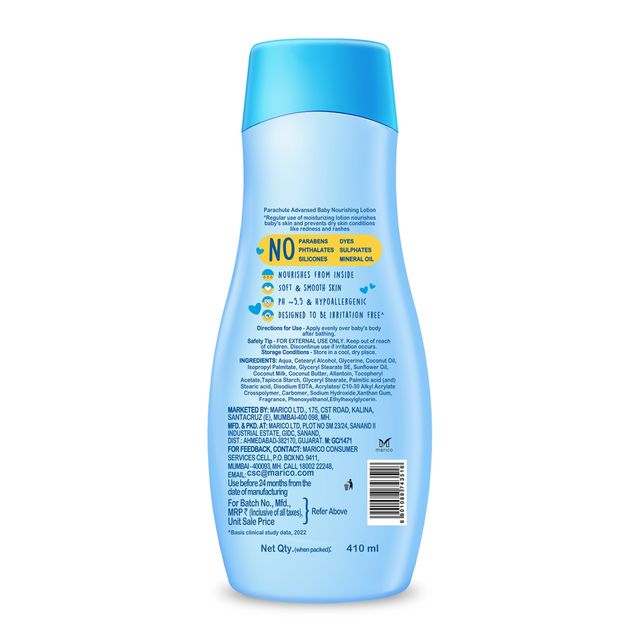 Parachute Advansed Baby Lotion For New Born Babies Virgin Coconut Oil & Coconut Milk