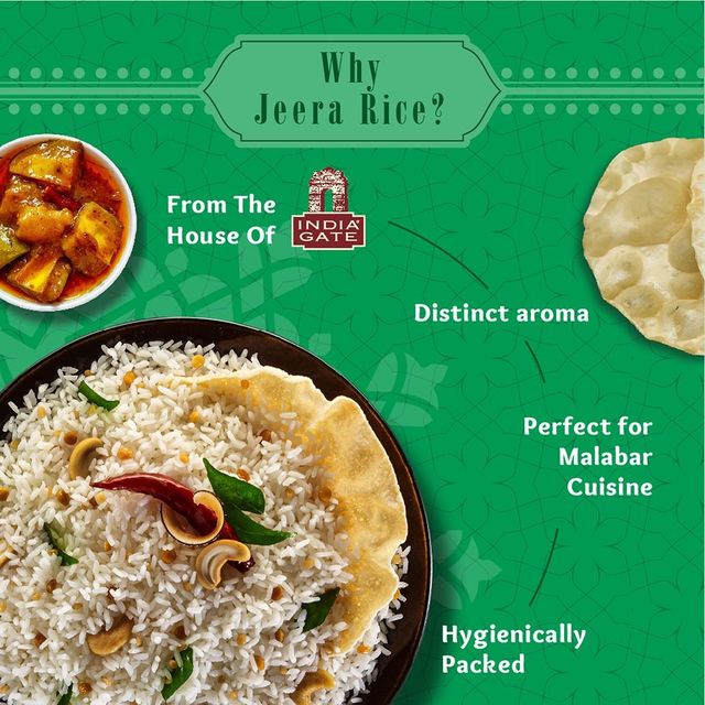 India Gate Jeera Rice | Short Grain (1kg) & India Gate Hyderabadi Classic Biryani Masala 70 Gram (70g) Combo