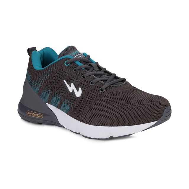 Campus Syrus Grey Teal Blue Men's Running Shoes - UK 6