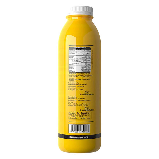 Raw Pressery Valencia Orange Fruit Juice