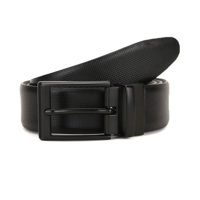 Teakwood Men's Solid Leather Belt | Black and Brown - 34 Inches
