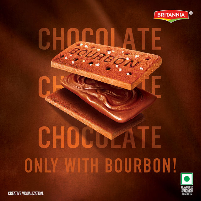 Britannia The Original Bourbon - Creme Biscuit with Chocolatey Indulgence in Every Layer