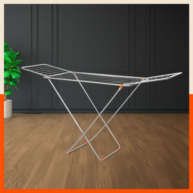 Bathla Foldable Clothes Drying Stand - AERO | Steel | Heavy Duty, Lightweight
