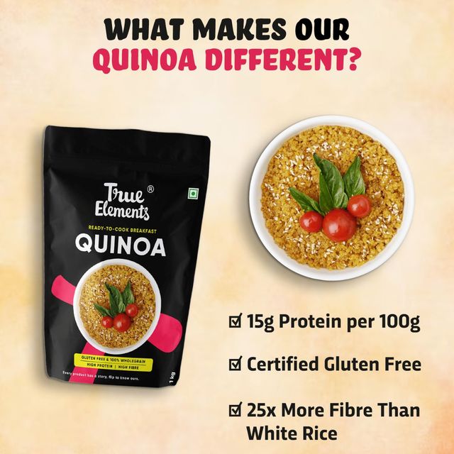 True Elements Rolled Oats(500gms) & True Elements Quinoa(1kg) Combo