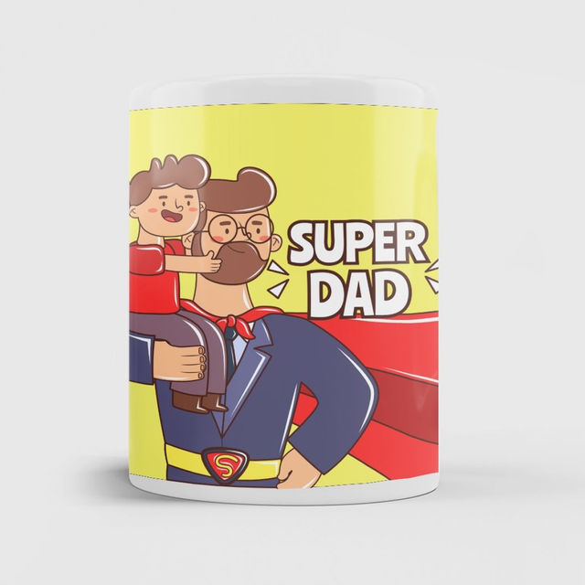 Mad Over Print Super Dad Mug