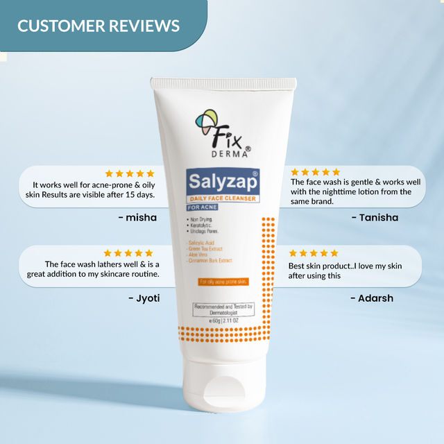 Fixderma 2% Salicylic Acid Face Wash | For Acne Control, Oil-Free Cleanser