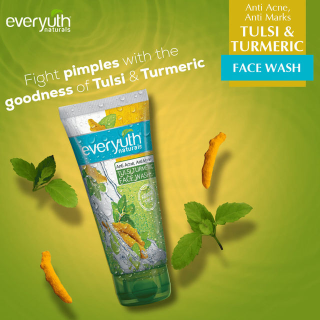Everyuth Naturals Tulsi Turmeric Face Wash - Anti Acne, Anti Marks 150 g X 2 Combo