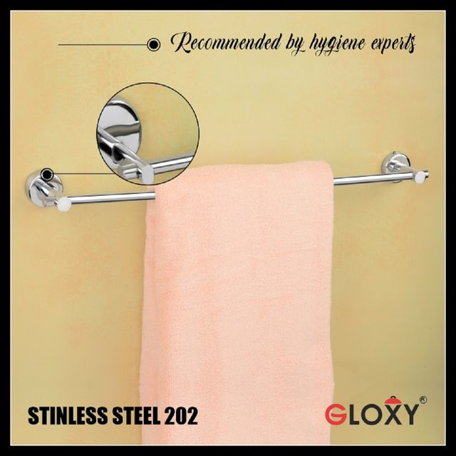 Gloxy 24-Inch Wall Mounted Stainless Steel Towel Rod & Bathroom Accessories