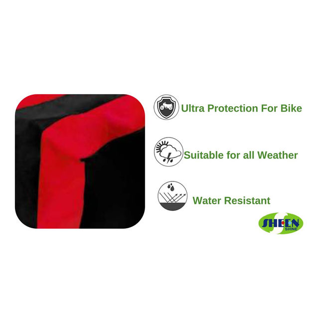Sheen SBCRED05 Waterproof Two Wheeler Cover for Hero (Passion Pro, Red, Black)