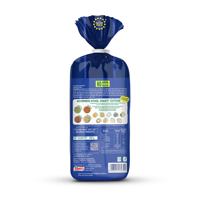 Harvest Gold - Multigrain Bread- 13 Grains & Seeds (Zero Maida) 450 g Combo
