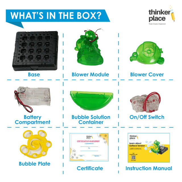 ThinkerPlace Bubble Science DIY Kit | Learn Surface Tension with Fun Bubble Game (Age 8+)