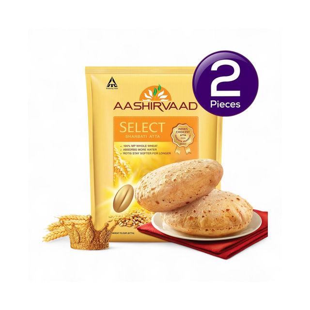 Aashirvaad Select Atta | Made from 100% MP Sharbati Wheat for Softer Rotis 10 kg Combo
