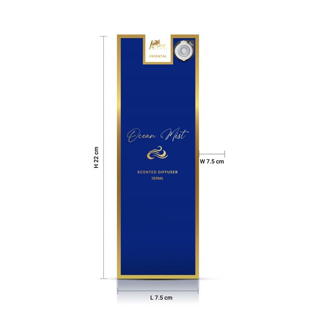 Pan Aromas Oriental Scented Reed Diffuser - Ocean Mist| Rakhi Gift for Brother & Sister