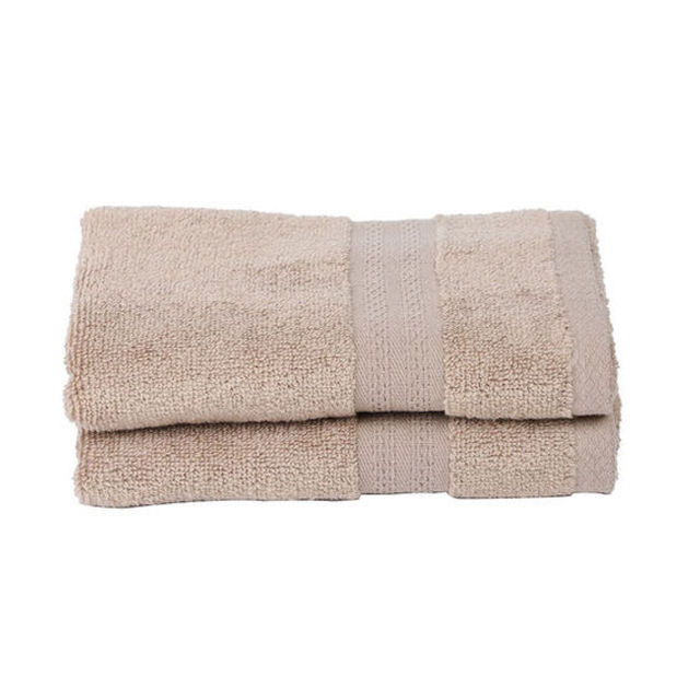 Bianca Hand Towel Soft Beige | Pack of 2 - 60cm x 40cm