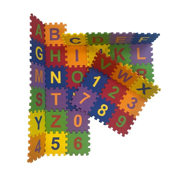 Fablue Alphabets And Numbers Mat - Medium Size Foam Puzzle Toy
