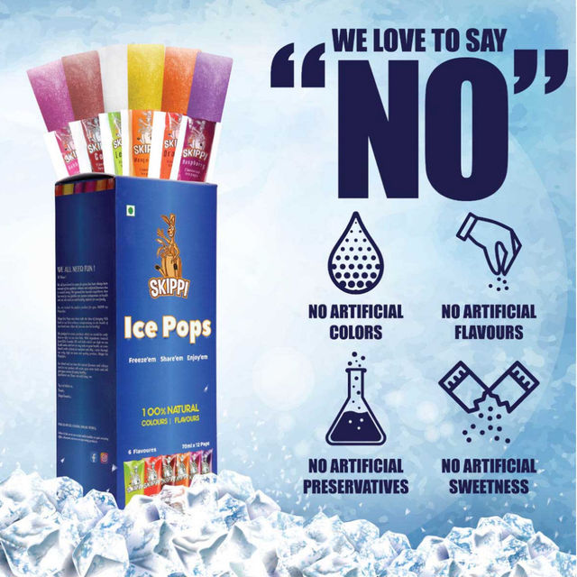 Skippi Icepops All Flavor | Assorted | Box Of 12 Popsicles