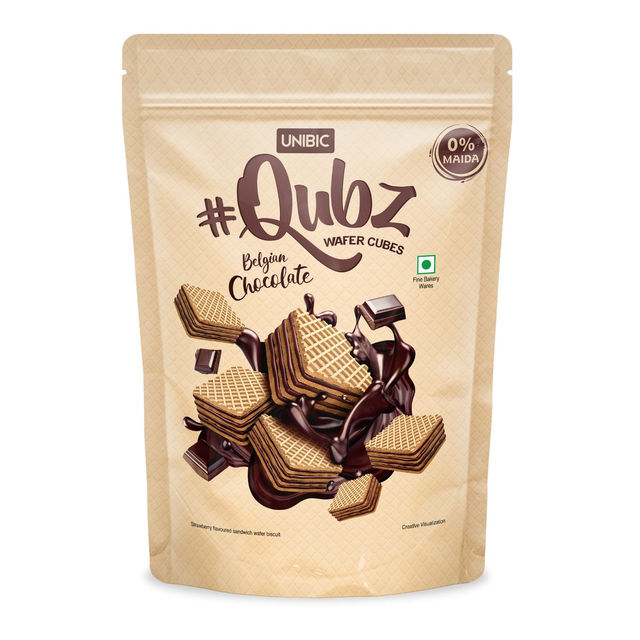 Unibic Wafer Belgium Chocolate Qubz 120 g Combo