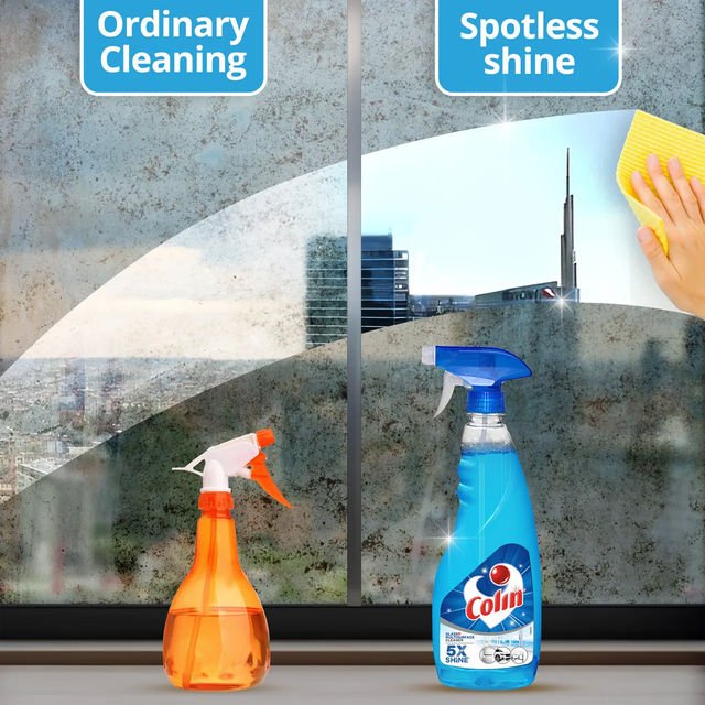 Colin Glass Cleaner & Surface Cleaner Liquid Spray 500 ml Combo