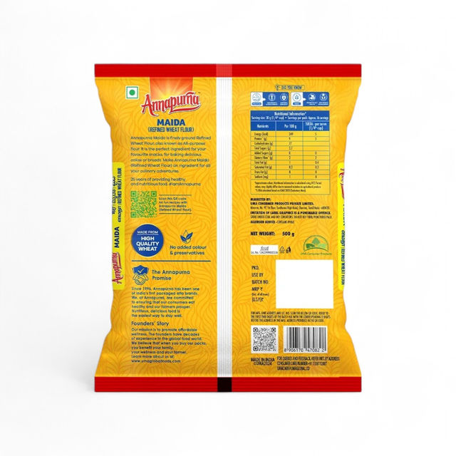 Annapurna Chakki Whole Wheat Atta(5kg) & Annapurna Maida(500gms) Combo 
