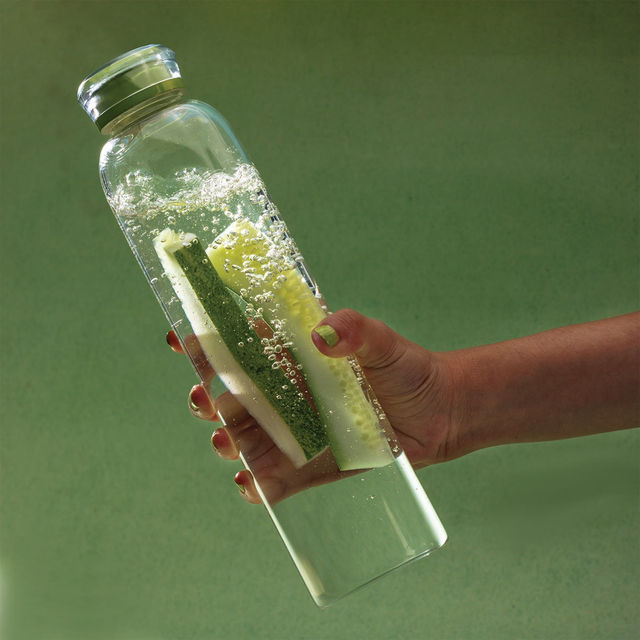 BAY6 Premium Imported Borosilicate Glass Bottle -550 ml