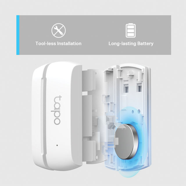 TP-Link Tapo T110 Smart Contact Sensor, Work with Alexa, Hub Required Sold Separately