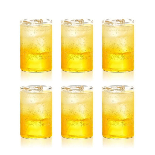 Borosil Vision Transparent Drinking Glass Set (295 ml) Borosilicate Glass Tumblers