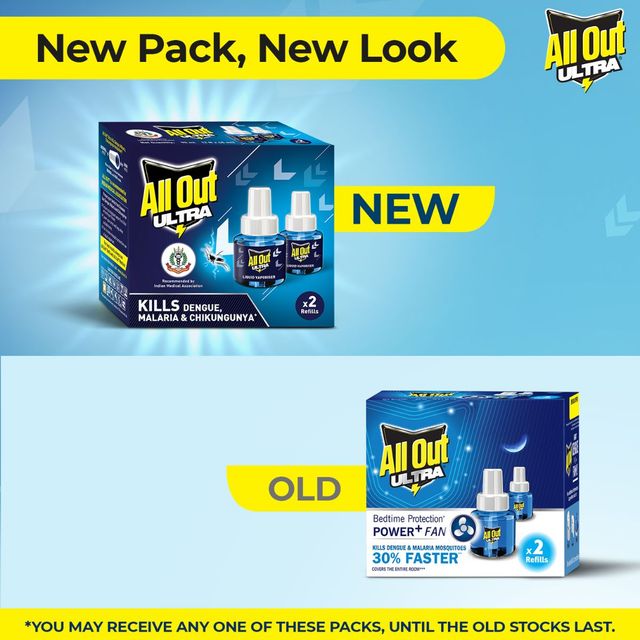 All Out Ultra Twin Pack Refill(90ml) & All Out Combi Power Slider Machine + 1 Refill Pack(45ml) Combo