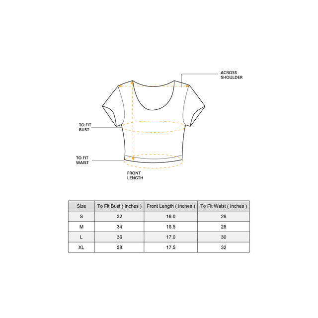 Ketch Women's Self Design Round Neck Crop Top | Blue - XL