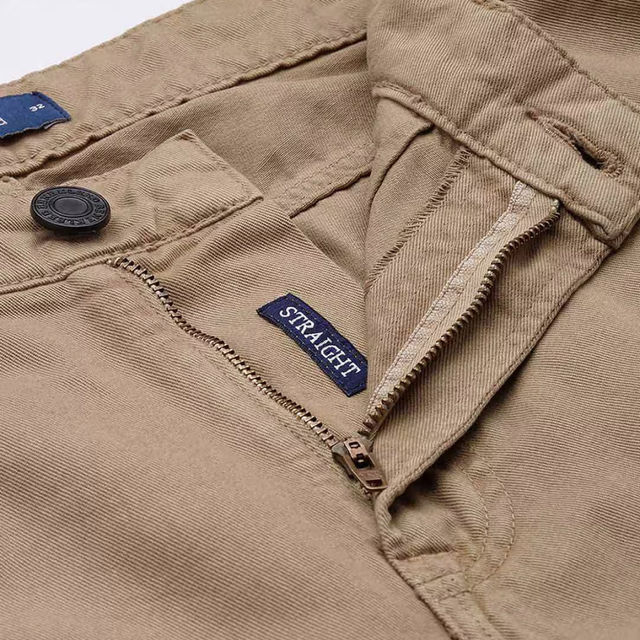 Bene Kleed Men's Straight Cargo Trousers | Ivory Beige - 34