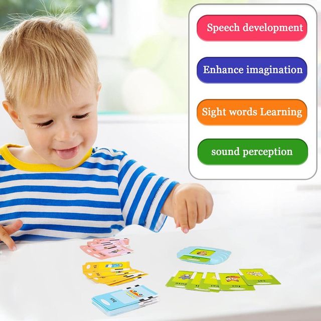 Fablue Talking Flash Cards Education Learning Toy Machine For Kids (Blue)