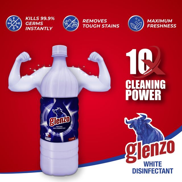 Glenzo WHite Disinfectant Phenyle Floor Cleaner