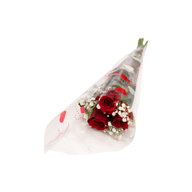Bloom Bunch Of 3 Roses(1pc) & Strawberry Heart Shaped Box(200gms) Combo