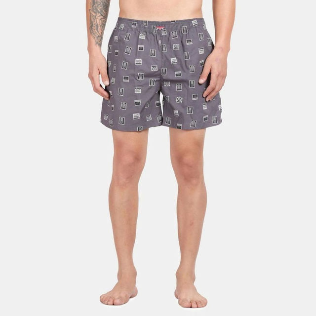 Pepe Jeans Men's Abstract Cotton Boxers | Dark Grey - S