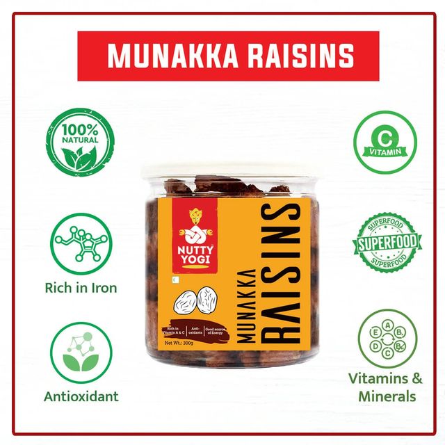 Nutty Yogi Organic Munakka Raisins