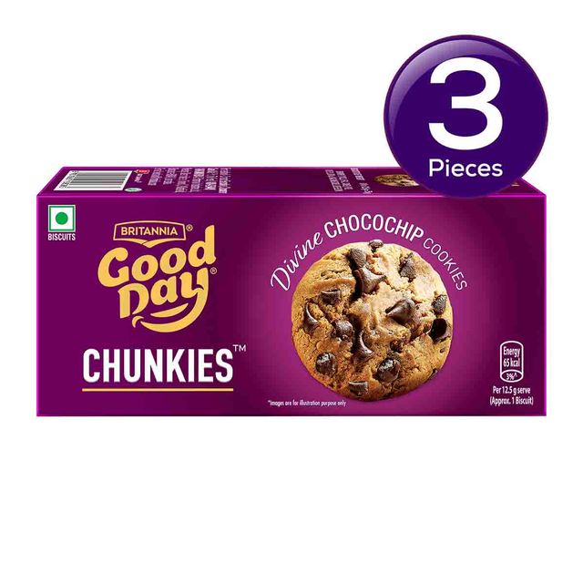 Britannia Good Day Chunky Chocolate Flavoured Biscuits | Preservative-free Combo