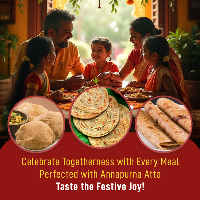 Annapurna Chakki Whole Wheat Atta/ 100% Whole Wheat, No Maida