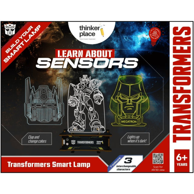 ThinkerPlace Transformers Smart Lamp DIY Kit | Build & Play with Sensor-Activated Lamp (Age 6+)