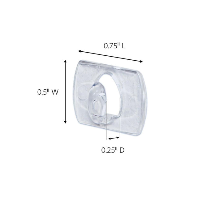 Command Transparent Decoration Hooks/Clips (20 Clips In The Pack)