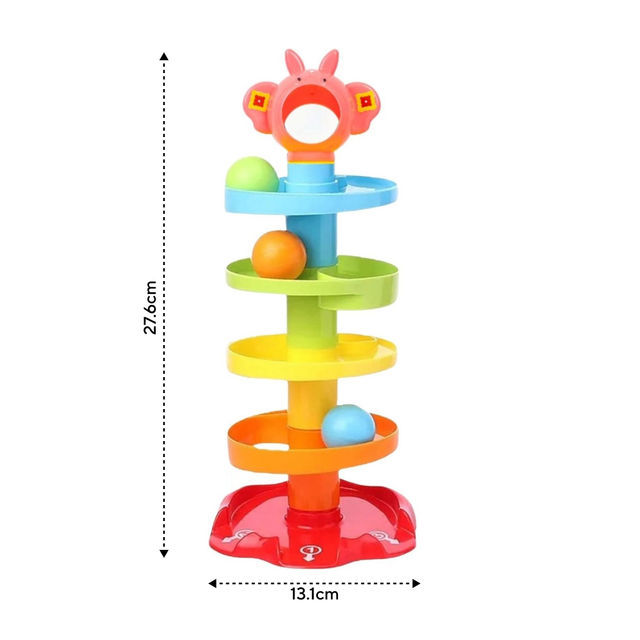 Fablue Ball Drop And Roll Swirling Tower Toy For Baby & Toddler Development Educational Toys