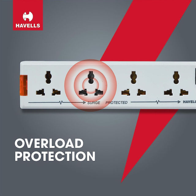 Havells 240V 6A Four-Way 1440W Extension Board
