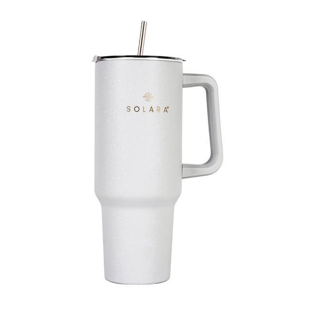 Solara 1.2 Liter Insulated Elixir Tumbler With Lid And Straw For Travel, Office, Home - Frosty