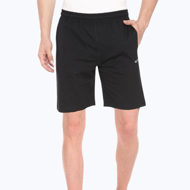 Pepe Jeans Men's Shorts Cotton Regular Fit Mid Rise Waist | Black - M